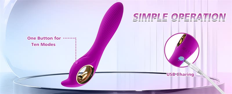 Lovesvibe G Punkt Vibratoren mit Klitorisstimulation, 10 Vibrationmodi Sex Spielzeug Dildo Vibrator