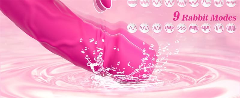 Lovesvibe Rabbit G Punkt Vibration für Frauen mit 9 Vibrations & 9 Stoßmodi Sex Spielzeug Dildo Vibrator