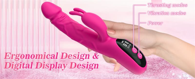 Lovesvibe Rabbit G Punkt Vibration für Frauen mit 9 Vibrations & 9 Stoßmodi Sex Spielzeug Dildo Vibrator