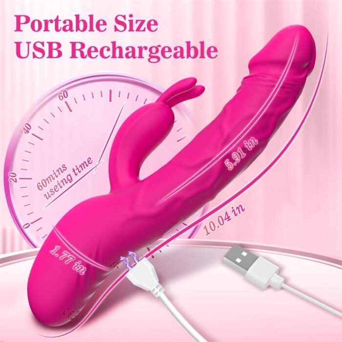 Lovesvibe Rabbit G Punkt Vibration für Frauen mit 9 Vibrations & 9 Stoßmodi Sex Spielzeug Dildo Vibrator