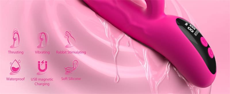 Lovesvibe Rabbit G Punkt Vibration für Frauen mit 9 Vibrations & 9 Stoßmodi Sex Spielzeug Dildo Vibrator