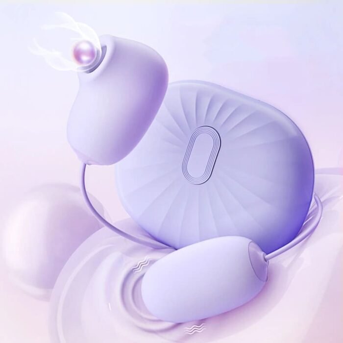 Lovesvibe Sauger Vibrator für Frauen Klitoris Stimulator, 2 in 1 Sex Spielzeug für die Frauen Paare mit Vibro Ei