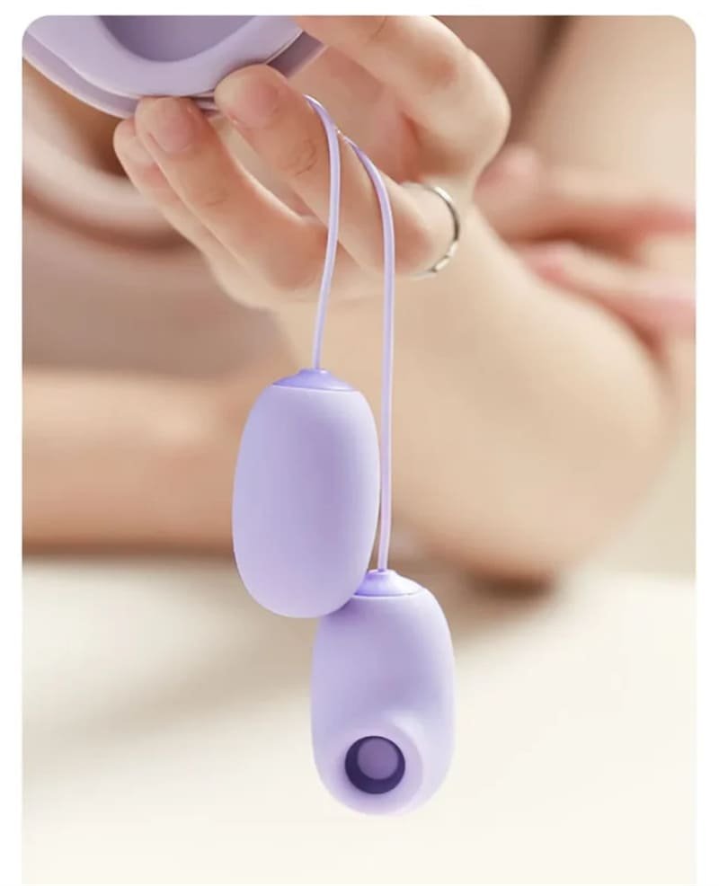 Lovesvibe Sauger Vibrator für Frauen Klitoris Stimulator, 2 in 1 Sex Spielzeug für die Frauen Paare mit Vibro Ei