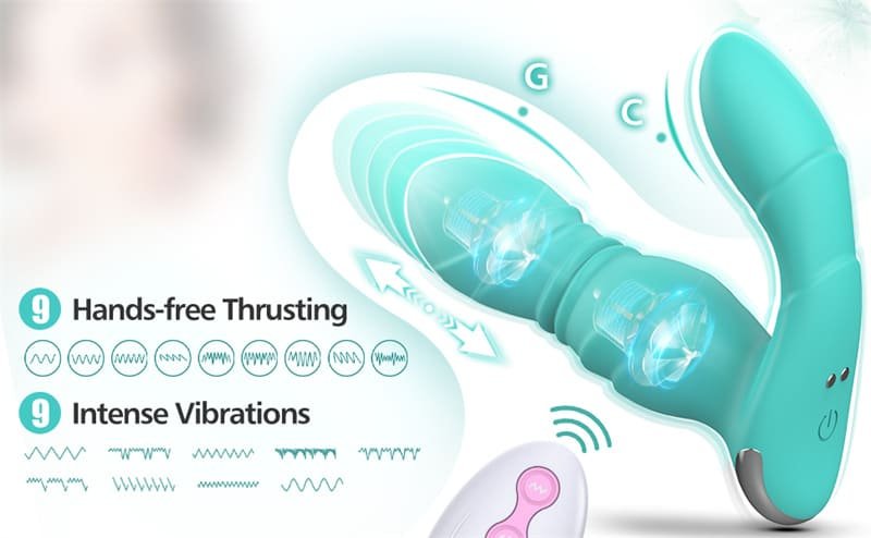 Lovesvibe Sex Spielzeug für die Frau Dildo 9x9 Vib-Stoßfunktion G Punkt Vibration mit APP Fernbedienung