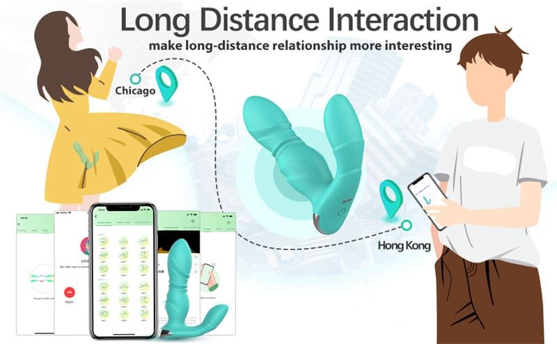 Lovesvibe Sex Spielzeug für die Frau Dildo 9x9 Vib-Stoßfunktion G Punkt Vibration mit APP Fernbedienung