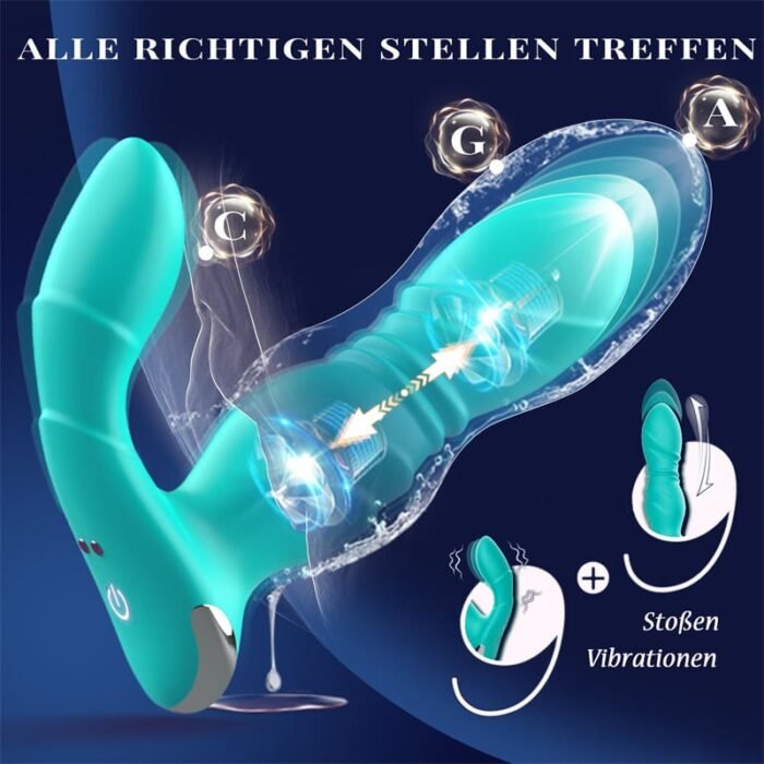 Lovesvibe Sex Spielzeug für die Frau Dildo 9x9 Vib-Stoßfunktion G Punkt Vibration mit APP Fernbedienung