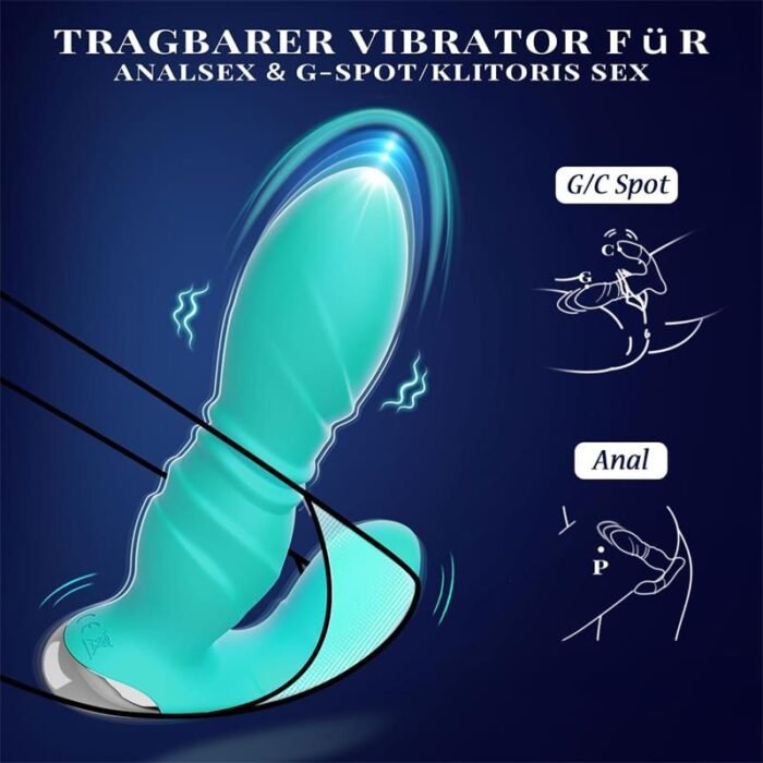 Lovesvibe Sex Spielzeug für die Frau Dildo 9x9 Vib-Stoßfunktion G Punkt Vibration mit APP Fernbedienung