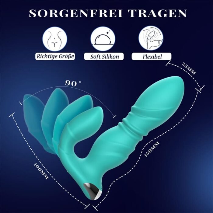 Lovesvibe Sex Spielzeug für die Frau Dildo 9x9 Vib-Stoßfunktion G Punkt Vibration mit APP Fernbedienung