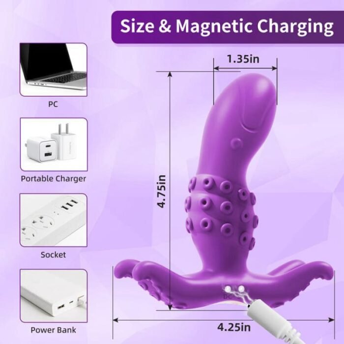 Oktopus Tragbarer G-Punkt Vibrator Sex Spielzeug für die Frau mit Bluetooth APP Gesteuerter & Fernbedienung