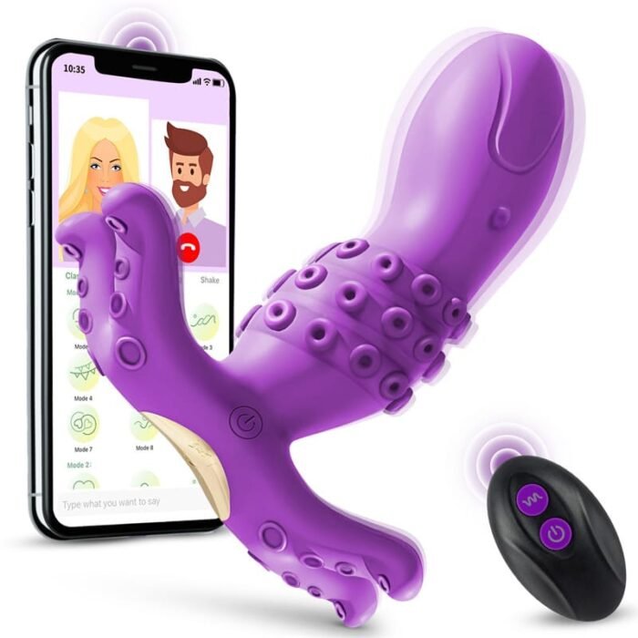 Oktopus Tragbarer G-Punkt Vibrator Sex Spielzeug für die Frau mit Bluetooth APP Gesteuerter & Fernbedienung