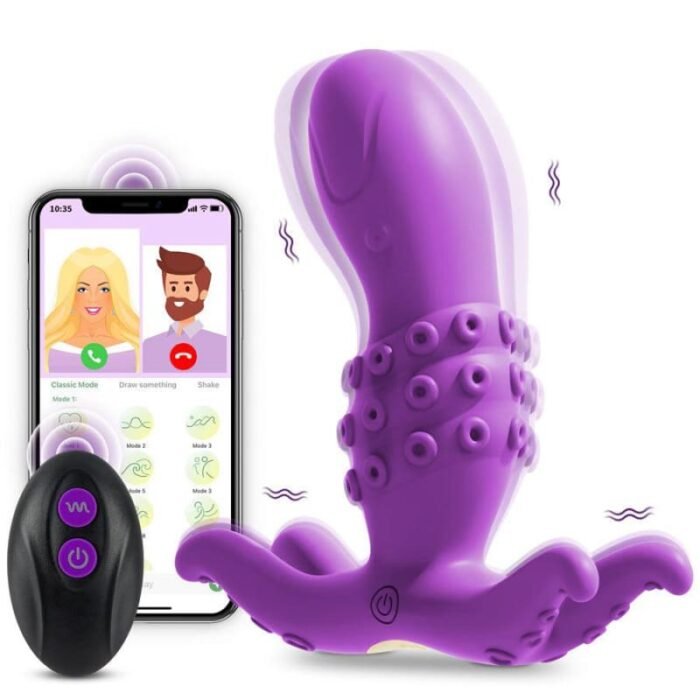 Oktopus Tragbarer G-Punkt Vibrator Sex Spielzeug für die Frau mit Bluetooth APP Gesteuerter & Fernbedienung