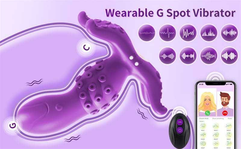 Oktopus Tragbarer G-Punkt Vibrator Sex Spielzeug für die Frau mit Bluetooth APP Gesteuerter & Fernbedienung
