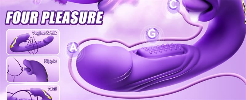 Rose G Punkt Vibrator Sex Spielzeug für die Frau 5 Zungenlecken & 7 Schlagmodi Zungen G-Punkt Stimulator