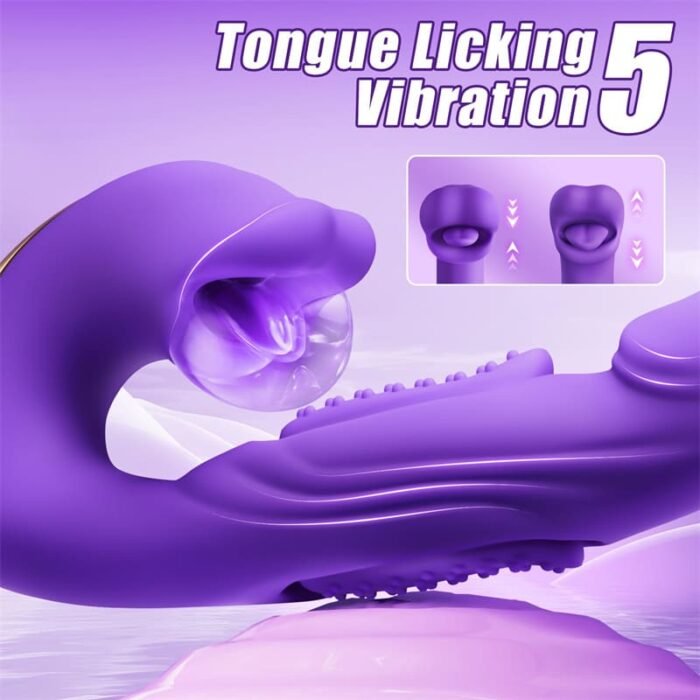 Rose G Punkt Vibrator Sex Spielzeug für die Frau 5 Zungenlecken & 7 Schlagmodi Zungen G-Punkt Stimulator