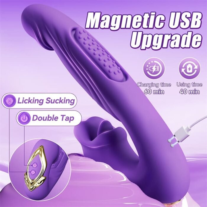 Rose G Punkt Vibrator Sex Spielzeug für die Frau 5 Zungenlecken & 7 Schlagmodi Zungen G-Punkt Stimulator