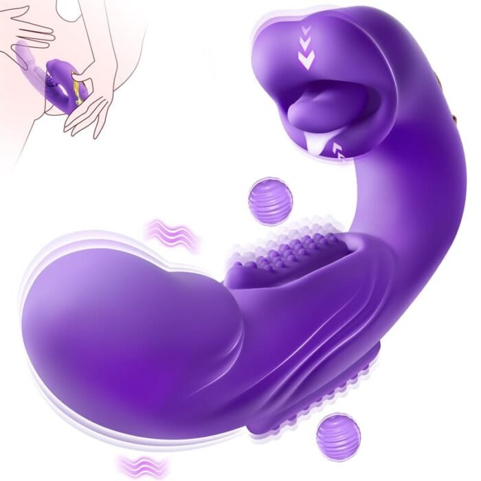Rose G Punkt Vibrator Sex Spielzeug für die Frau 5 Zungenlecken & 7 Schlagmodi Zungen G-Punkt Stimulator