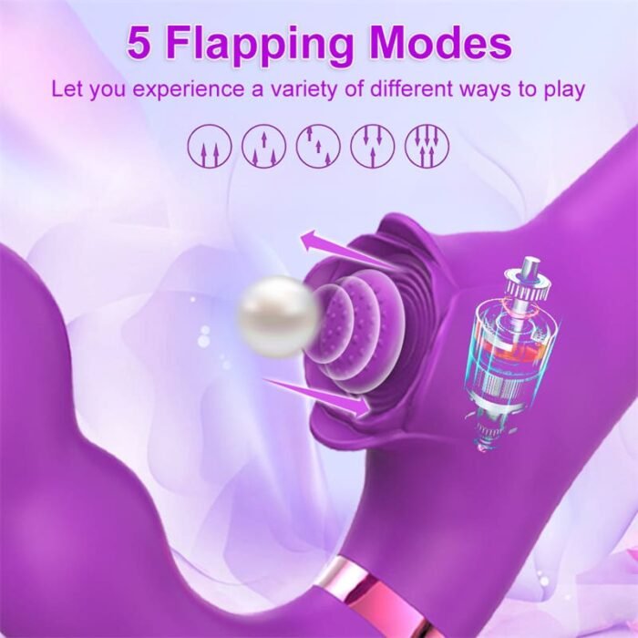OEM SAV190 Vibratoren für Sie mit zwei Motoren, 10 Vibrations und 5 Klopfmodi Doppeldildos mit Fernbedienung