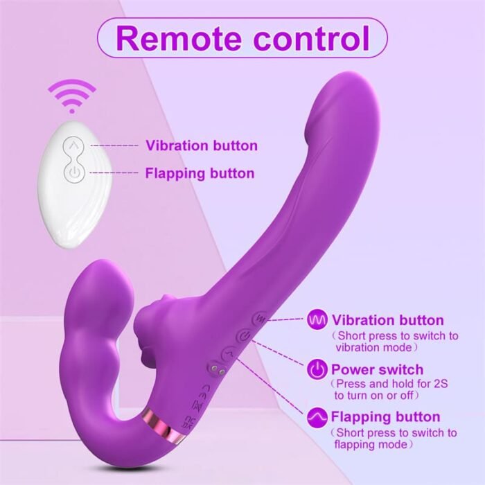 OEM SAV190 Vibratoren für Sie mit zwei Motoren, 10 Vibrations und 5 Klopfmodi Doppeldildos mit Fernbedienung