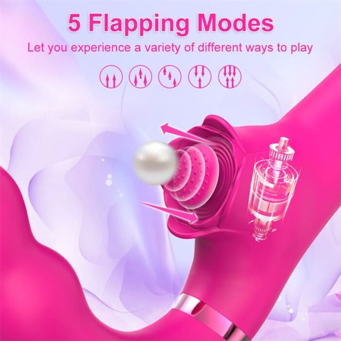 OEM SAV190 Vibratoren für Sie mit zwei Motoren, 10 Vibrations und 5 Klopfmodi Doppeldildos mit Fernbedienung