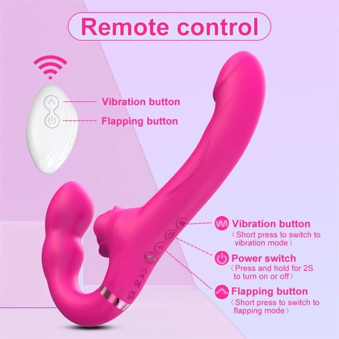 OEM SAV190 Vibratoren für Sie mit zwei Motoren, 10 Vibrations und 5 Klopfmodi Doppeldildos mit Fernbedienung