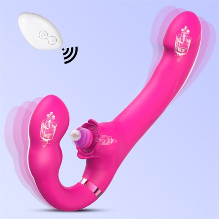 OEM SAV190 Vibratoren für Sie mit zwei Motoren, 10 Vibrations und 5 Klopfmodi Doppeldildos mit Fernbedienung