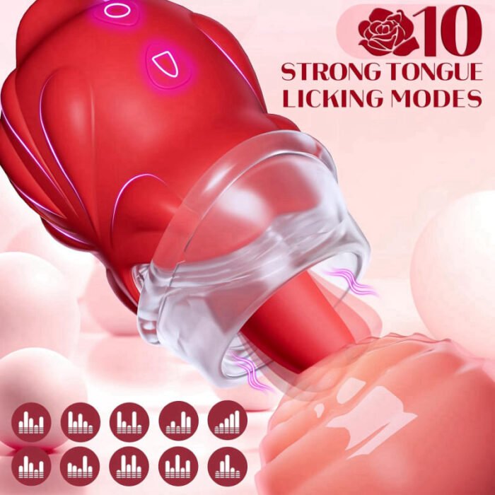 Sauger Vibrator Sex Spielzeug für die Frau mit 10 Zungelecken&Vibrationsmodi