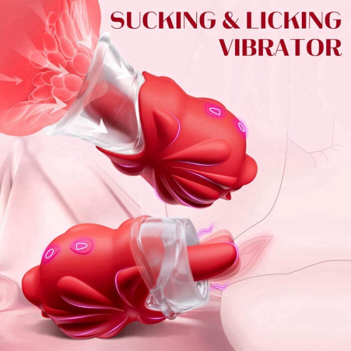 Sauger Vibrator Sex Spielzeug für die Frau mit 10 Zungelecken&Vibrationsmodi