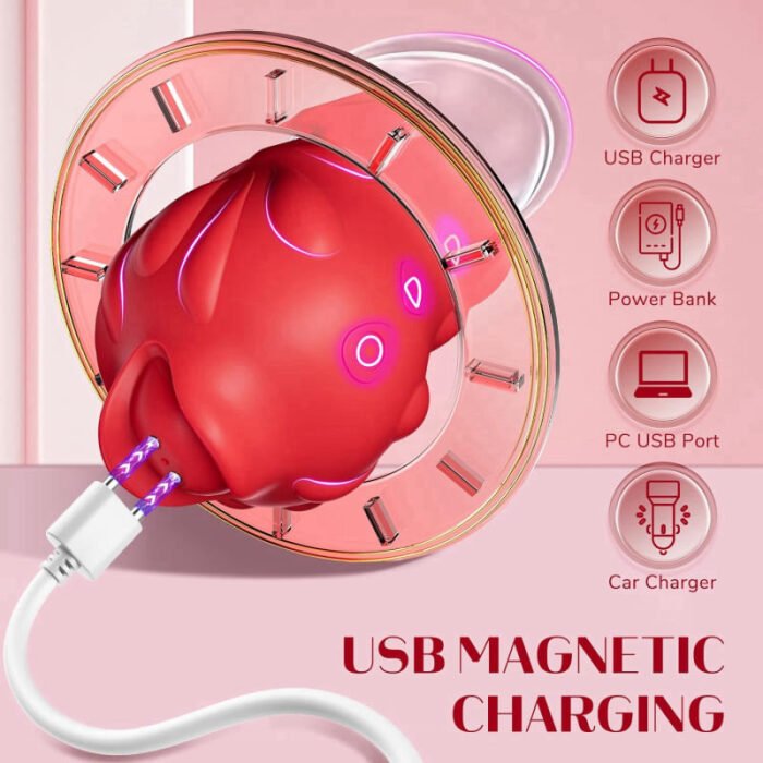 Sauger Vibrator Sex Spielzeug für die Frau mit 10 Zungelecken&Vibrationsmodi