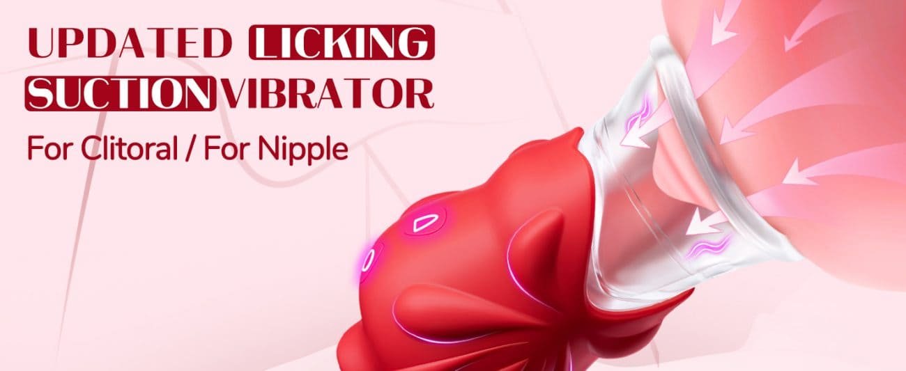 Sauger Vibrator Sex Spielzeug für die Frau mit 10 Zungelecken&Vibrationsmodi