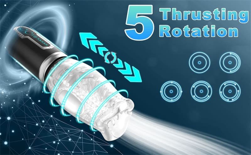 The Male Rose Gawk Gawk 3000 Pro Masturbator 5 Stoß Rotations und 7 Vibrationsmodi Spielzeug für die Männer