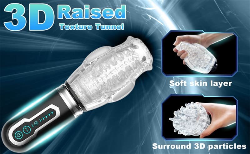The Male Rose Gawk Gawk 3000 Pro Masturbator 5 Stoß Rotations und 7 Vibrationsmodi Spielzeug für die Männer