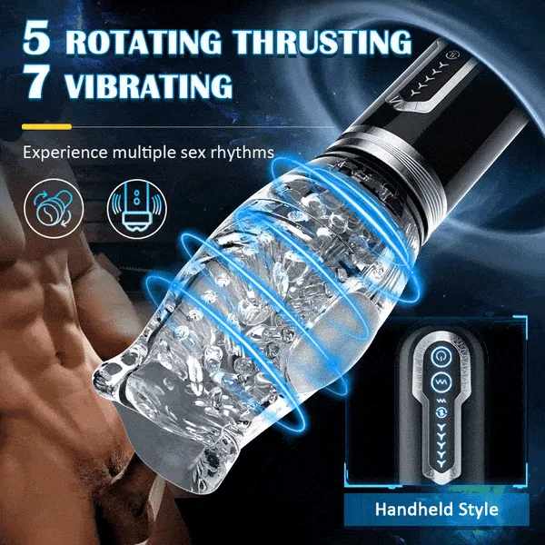 The Male Rose Gawk Gawk 3000 Pro Masturbator 5 Stoß Rotations und 7 Vibrationsmodi Spielzeug für die Männer