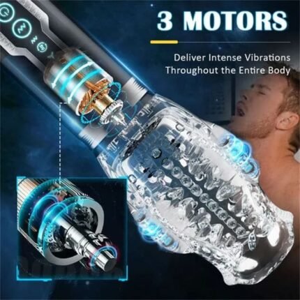 The Male Rose Gawk Gawk 3000 Pro Masturbator 5 Stoß Rotations und 7 Vibrationsmodi Spielzeug für die Männer