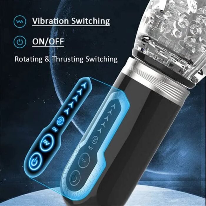 The Male Rose Gawk Gawk 3000 Pro Masturbator 5 Stoß Rotations und 7 Vibrationsmodi Spielzeug für die Männer