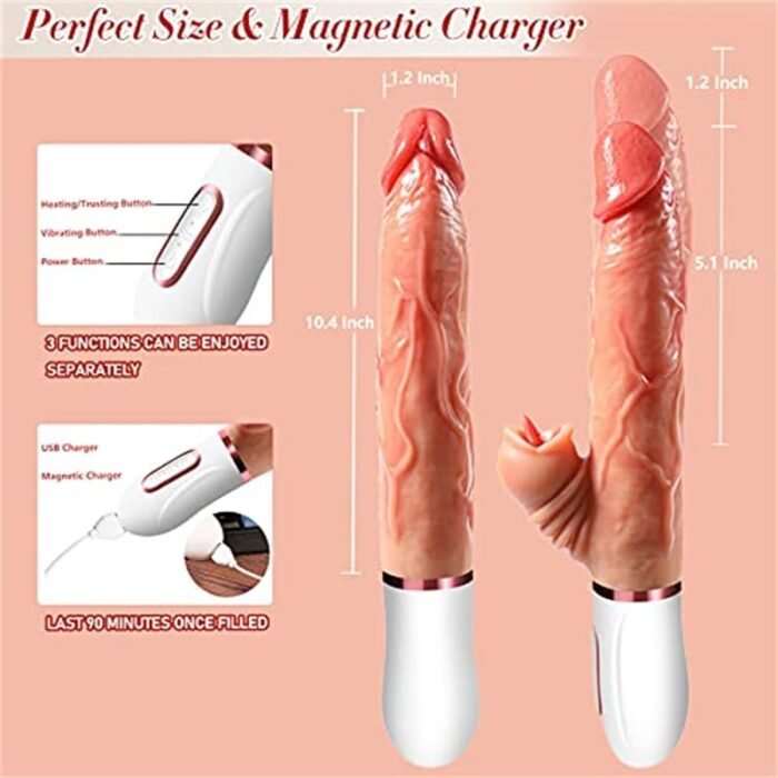 Wistone Thrusting Realistischer Dildo mit 12 Vibrations und Leck & erhitzenden G-Punkt Dildos