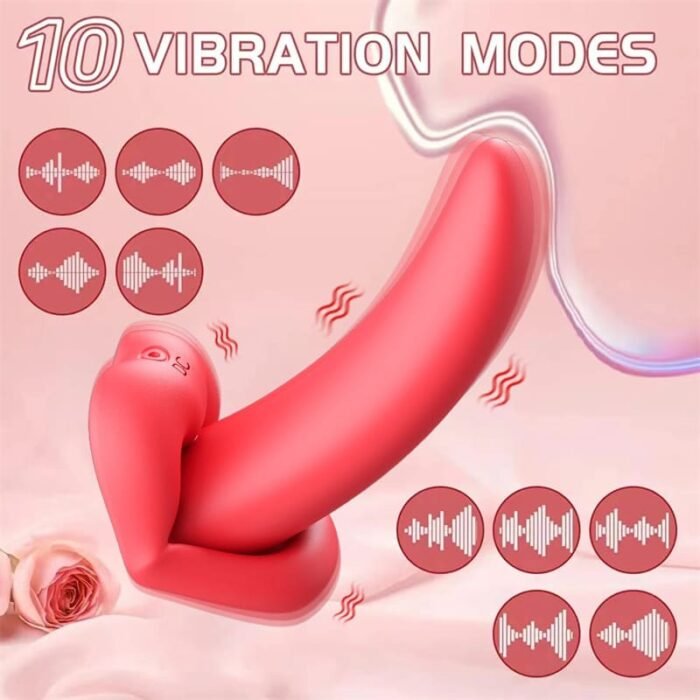 Zungen Vibrator Sex Spielzeug für die Frau mit 10 Zungelecken & Vibrationsmodi 2-in-1 G-Punkt Vibrator