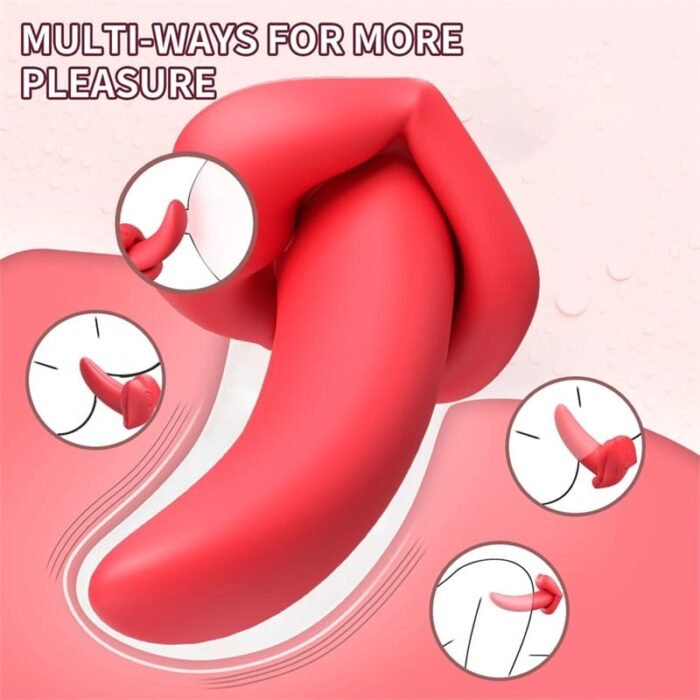 Zungen Vibrator Sex Spielzeug für die Frau mit 10 Zungelecken & Vibrationsmodi 2-in-1 G-Punkt Vibrator