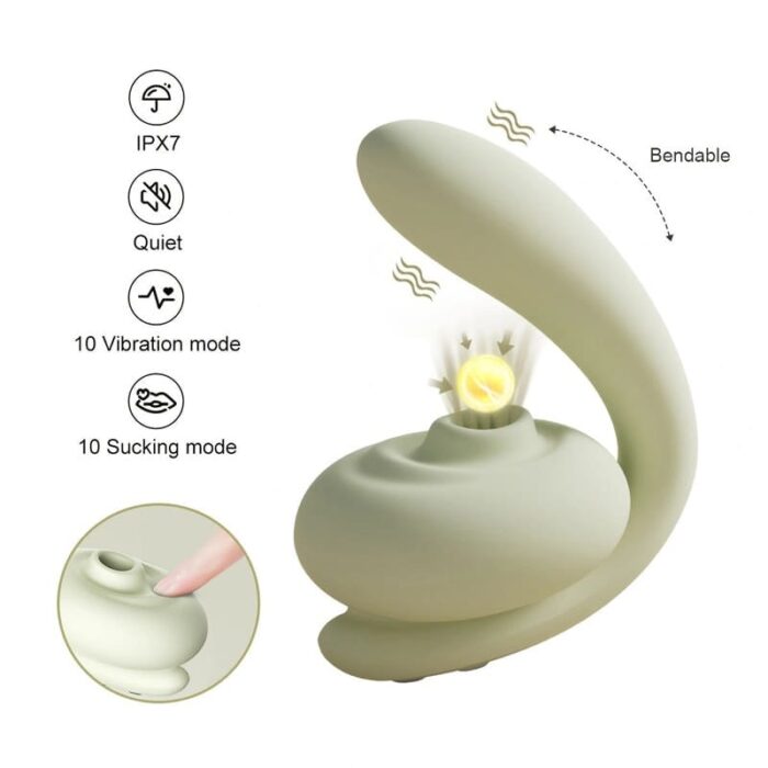 Zungen Vibrator Sex Spielzeug für die Frau mit 10 Zungelecken & Vibrationsmodi 2-in-1 G-Punkt Vibrator