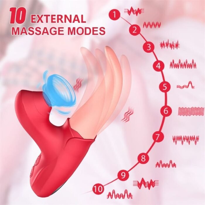 Zungenlecken Vibratoren mit 10 Zungelecken&Vibrationsmodi Vibration für frauen Dildo G Punkt Vibrator