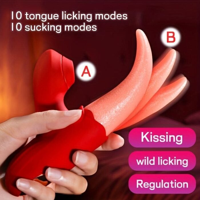Zungenlecken Vibratoren mit 10 Zungelecken&Vibrationsmodi Vibration für frauen Dildo G Punkt Vibrator