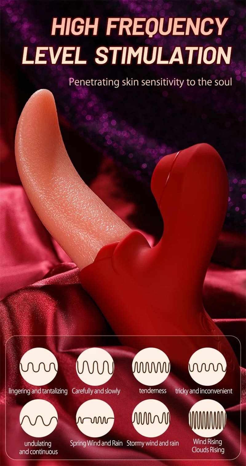 Zungenlecken Vibratoren mit 10 Zungelecken&Vibrationsmodi Vibration für frauen Dildo G Punkt Vibrator