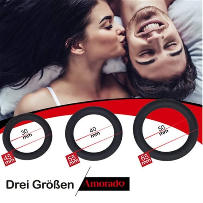 3 Größen Silikon Penisring Sexspielzeug Cockring Sextoysets für Ihn Paare Sex