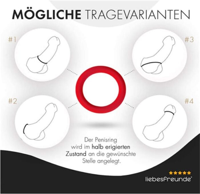 3 Größen Silikon Penisring Sexspielzeug Cockring Sextoysets für Ihn Paare Sex