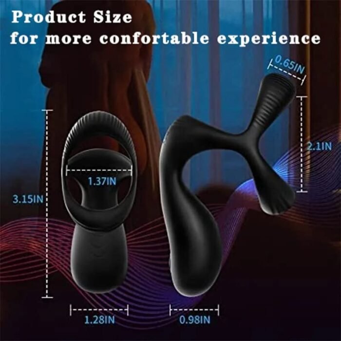 3 In 1 Penisring Vibrator Sex Spielzeug für die Männer mit 10 Vibrationsmodi Vibrator Penishülle SexSpielzeug