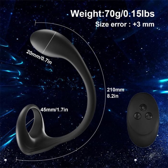 3 In 1 Penisring Vibrator mit Doppelmotor und 10 Modi und Analplug Sex Spielzeug für die Männer Penishülle