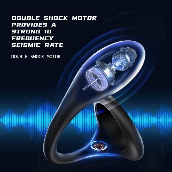3 In 1 Penisring Vibrator mit Doppelmotor und 10 Modi und Analplug Sex Spielzeug für die Männer Penishülle