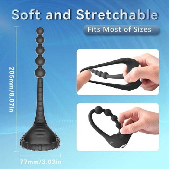 3 In1 Penisring Vibrator mit Prostata Vibratoren, 10 Vibrationsmodi Cockring Sex Spielzeug für Männer Paare