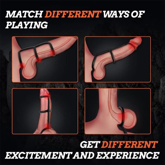 3 in 1 Penisring für Penis Sexspielzeug Sex Spielzeug für die Männer Paare Cockring Zeitverzögerung