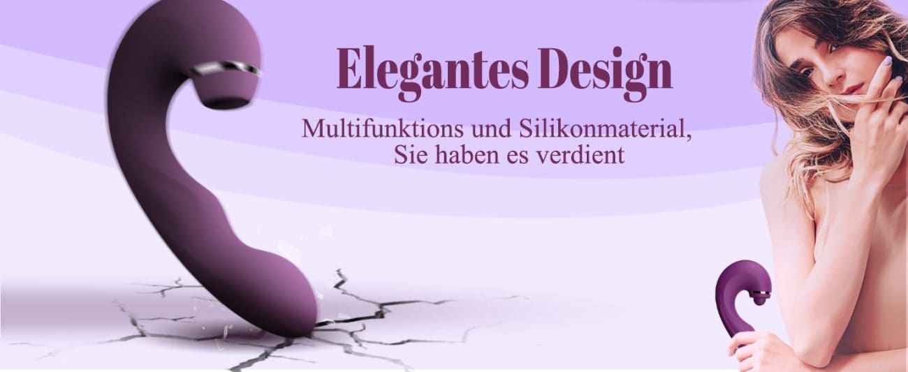 3 in 1 G-Punkt Vibratoren Sex Spielzeug für die Frau mit 10 Vibrations 5 Zungenlecken 5 Pulsierendemodi Klitoris Sauger