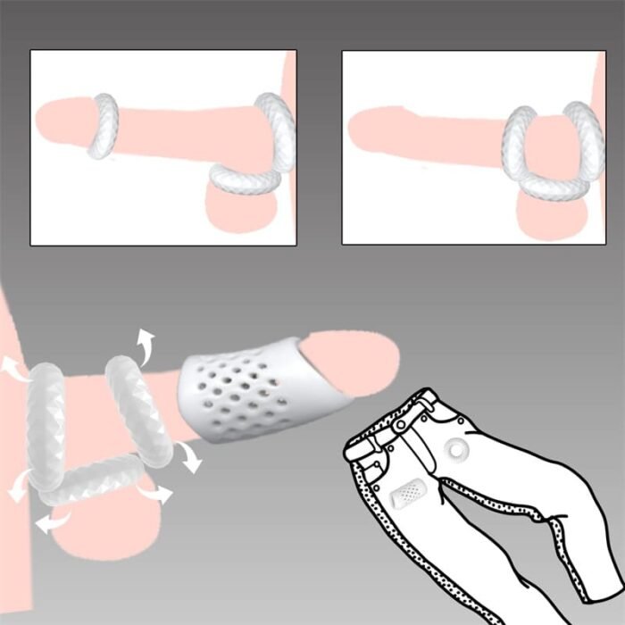 5 Größen Penisring Sex toyset für Man Sex Spielzeug für die Paare Männer